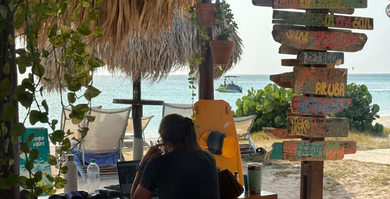 Work, Surf & Relax: Your Beachside Workspace at Aruba Kitesurfing School
