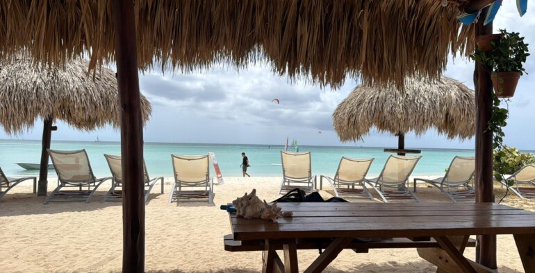 The Action in Front of Aruba Kitesurfing School: Where the Ocean Comes Alive